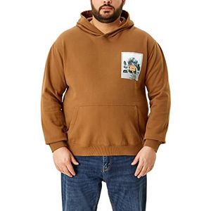 s.Oliver Big Size Heren sweatshirt lange mouwen regular fit, bruin, 3XL