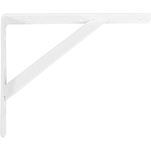 AMIG Plankdrager/planksteun van metaal - gelakt wit - H500 x B325 mm - boekenplank steunen - tot 185 kg