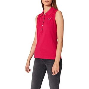 Trigema Poloshirt voor dames, roze (magenta 030), XXL
