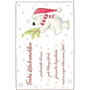 bsb Wenskaart kerstkaart""Vrolijk Kerst"" met kleine ijsbeer