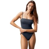 Calvin Klein - Swimwear - Badpak - Donkergrijs - Bandeau - Soft Cup