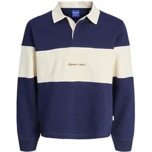 JACK & JONES Jornorrebro Blocking Sweat Polo, Ocean Cavern, S