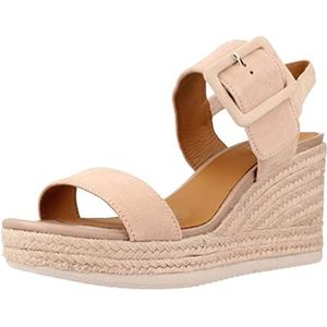 Geox Dames D Ponza Espadrille Wedge Sandaal, nude, 39.5 EU