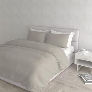 Italian Bed Linen Elegante, lichtgrijze beddengoedset voor tweepersoonsbed