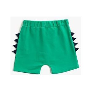 Koton Babyboy Applique Detail Shorts Back Printed Detail Elastische Tailleband, groen (750), 2-3 Jaar