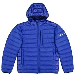 Champion Legacy Outdoor (220340) - WR Light Nylon Cirè 35g Small Script Logo Hooded Jacket, Diepblauw (BAI/NBK), L Heren FW24, diepblauw (BAI/NBK), L