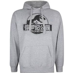 Jurassic Park Heren Mono Chinese Logo Hood Capuchontrui, grijs (sports grey), XXL