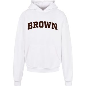 Merchcode Herentrui met capuchon, 100% katoen, wit, S, Wit, S