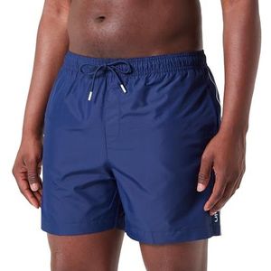 Calvin Klein Heren Zwembroek Medium Trekkoord Mid-Lengte, Blauw (Signature Navy), 6XL grote maten