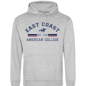 AMERICAN COLLEGE USA Sweatshirt met print, warme kleding, uniseks, kinderen, jongens en meisjes, casual, model ACSCW2 MELL Grey 16 jaar, Grijs, 16 ans