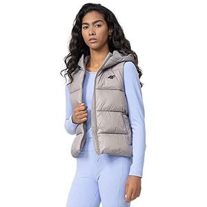 4F donsjack voor dames, Lichtbruin, S