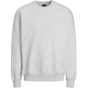 JACK & JONES JORVIBE Spongy Sweat Crew Neck, wit melange., S