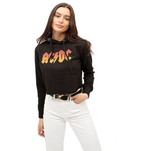 AC/DC Vrouwen Fire Logo Hooded Sweatshirt, Zwart, 38