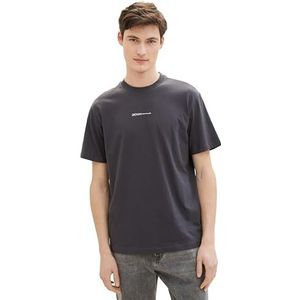 TOM TAILOR Denim T-shirt voor heren, 29476 - Coal Grey, XXL