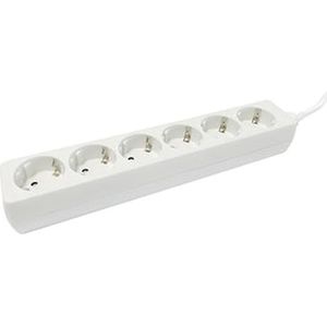 Sokkel, 6 stopcontacten met kabel, 3 m, 16 A, zuinig