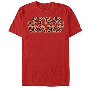 Star Wars: Classic - Star Wars Logo Cheetah Fill Unisex Crew neck T-Shirt Red XL