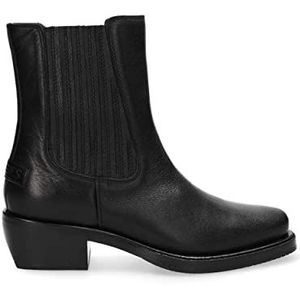 Shabbies Amsterdam Dames SHS1159 Chelsea Ankle Western Boot, Zwart, 41 EU, zwart, 41 EU