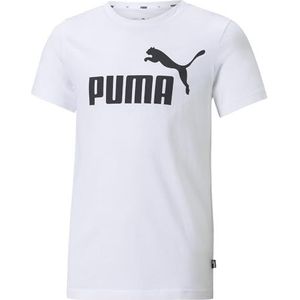 PUMA Jungen ESS Logo Tee B T-shirt, White, 128