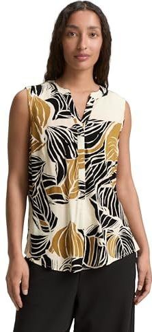 Tom Tailor - Blousetop - All-over Motief - Regular Fit - Mouwloos