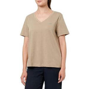 REG Shield SS T-shirt met V-hals, beige, M