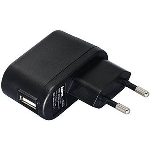 Hama USB-oplader voor het stopcontact, 5 V/1 A, ideaal voor bijvoorbeeld B. Apple TV 4 Siri Remote, MP3-speler en andere USB-apparaten, zwart, Single