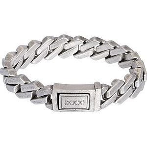 iXXXi Men Roestvrij stalen Heren armband Reykjavik Zilver Mat | 20cm