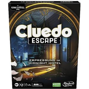 Hasbro Gaming Cluedo Escape Afpersing in Midnight Hotel, uniek oplosbaar Escape-kamerspel voor 1-6 spelers, coöperatief spel