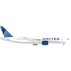 Herpa vliegtuig model United Airlines Boeing 777-200 - N69020 schaal 1:500 - voor verzamelaars, miniatuur deco, metaal vliegtuig zonder onderstel