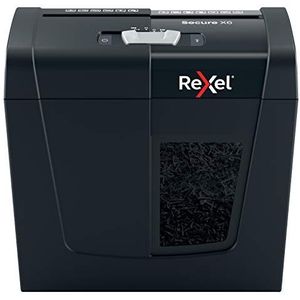 Rexel Secure X6 Papiervernietiger, Snippers, Capaciteit 7-6 (70-80 gsm) Vellen Papier, Veiligheidsniveau P-4, 10L Opvangbak (100 A4 Vellen), Zwart