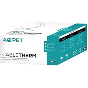 AQPET CableTherm Verwarmingskabel, 25 watt, kabellengte 430 cm, 230 V, gemaakt in Italië