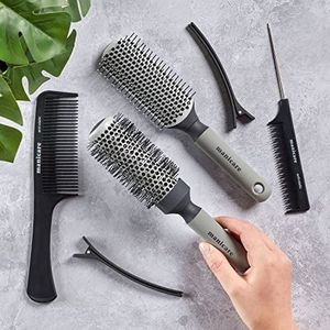 Manicare Haarverzorgingsset, verzorging, sectie- en stylinghaar, professionele kappersgereedschappen, antistatische kam, ontwarren, keramische haarborstels voor föhnen en stylen, slank glad haar