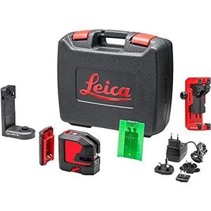 Leica Lino L2G - kruislijnlaser met Li-Ion batterij, oplader, innovatieve magnetische adapter en wandhouder in koffer (groene laser, werkbereik: 35 m)