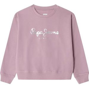 Pepe Jeans Meisje ANNIE Sweatshirt, Paars (LIGHT ORCHID PAARS), 8, Paars (Licht Orchidee Paars), 8 jaar