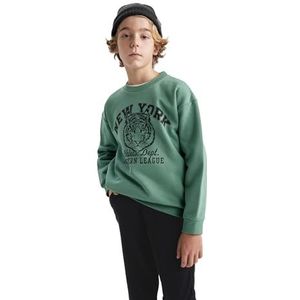 DeFacto jongens sweatshirt, groen, 4-5 Jaar