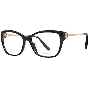 Chopard VCH322S bril, glanzend zwart, 55 voor dames, Zwart, 55