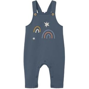 NAME IT Babyjongens Nbmvonne Sweat Box Bru Overall, Bering Sea/Print:Rainbow, 68