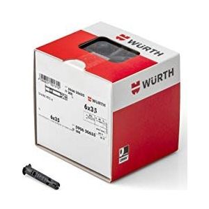 Würth Kunststof universele pluggen Shark Pro 6X35 mm SHARK, pakketinhoud: 200 stuks