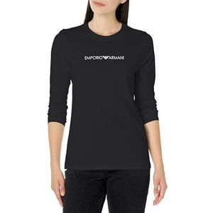 Emporio Armani Dames Dames Iconic Logo Band T-Shirt, zwart, S