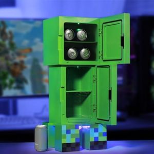 Minikoelkast - Minecraft Creeper Cooler - Stil - 8 L Capaciteit -Sfeerverlichting - 220 V / 12 V - Koelbox