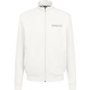 bugatti Heren sweatshirt sweatjack ritssluiting opstaande kraag lange mouwen, 20-ecru, 3XL