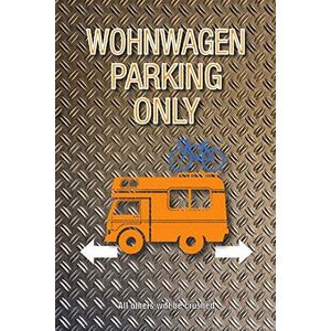 Schatzmix Auto Caravan Parking alleen geel metalen bord wanddecoratie 20x30 tin teken blikken bord, plaat, veelkleurig, 20x30 cm