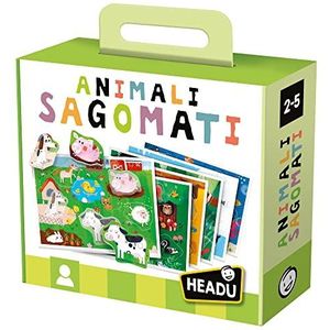 Headu It21932 Grappige tombola voor gezelligheid voor kleine dieren, It21932, educatief spel voor kinderen van 2-4 jaar, gemaakt in Italië