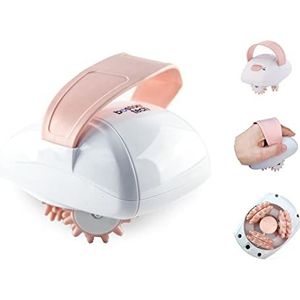 Celuless anti-cellulitis massageapparaat, 2 intensiteiten, tonische en verstevigende massage, die de doorbloeding door het hele lichaam stimuleert, 6 afneembare wielen, draadloos en met oplaadbare