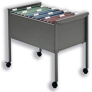 Rexel Mobiele opschorting File Trolley, 50 A4 of Foolscap bestanden, Titanium Grijs, Twinlock Filemate, 50559