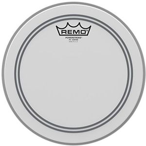 Remo Drumvel Powerstroke 3 wit opgeruwd 10" P3-0110-BP
