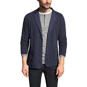 ESPRIT Heren sweatshirt Blazer, eenkleurig, blauw (blauw 430)., S