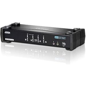 Aten CubiQ CS1784A 4-voudige KVM-schakelaar (DVI, USB 2.0, 2.1 audio)