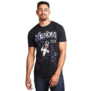 Marvel Venom Attack T-shirt voor heren, Zwart, XL
