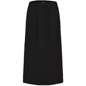 SELECTED FEMME Dames SLFTINNI-Relaxed MW MIDI Skirt B NOOS Rock, Zwart, 36, zwart, 36