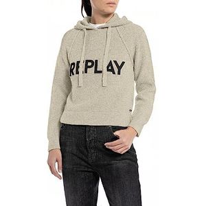 Replay Dameshoodie met capuchon, Pearl Grey 772, XS